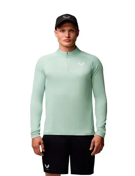 Sweat à Demi-zip Adapt Thyme / Mint L - Castore - FashionsVida