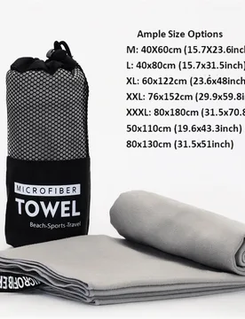 Pieza/2 piezas Toalla deportiva de microfibra ultrablanda y de secado rápido, de doble cara, ligera, absorbente, no se pega a la arena, apta para yog - Shein - FashionsVida