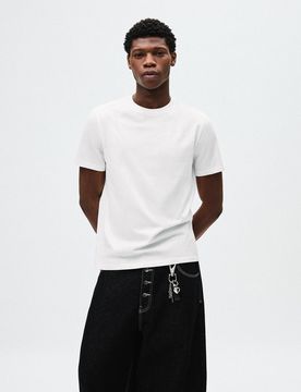 T-Shirt Regular Fit M Blanc