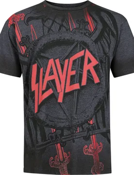 T-Shirt - EMP Signature Collection - M - für Männer - Größe M - grau - EMP exklusives Merchandise! - Männer - male - Slayer - FashionsVida