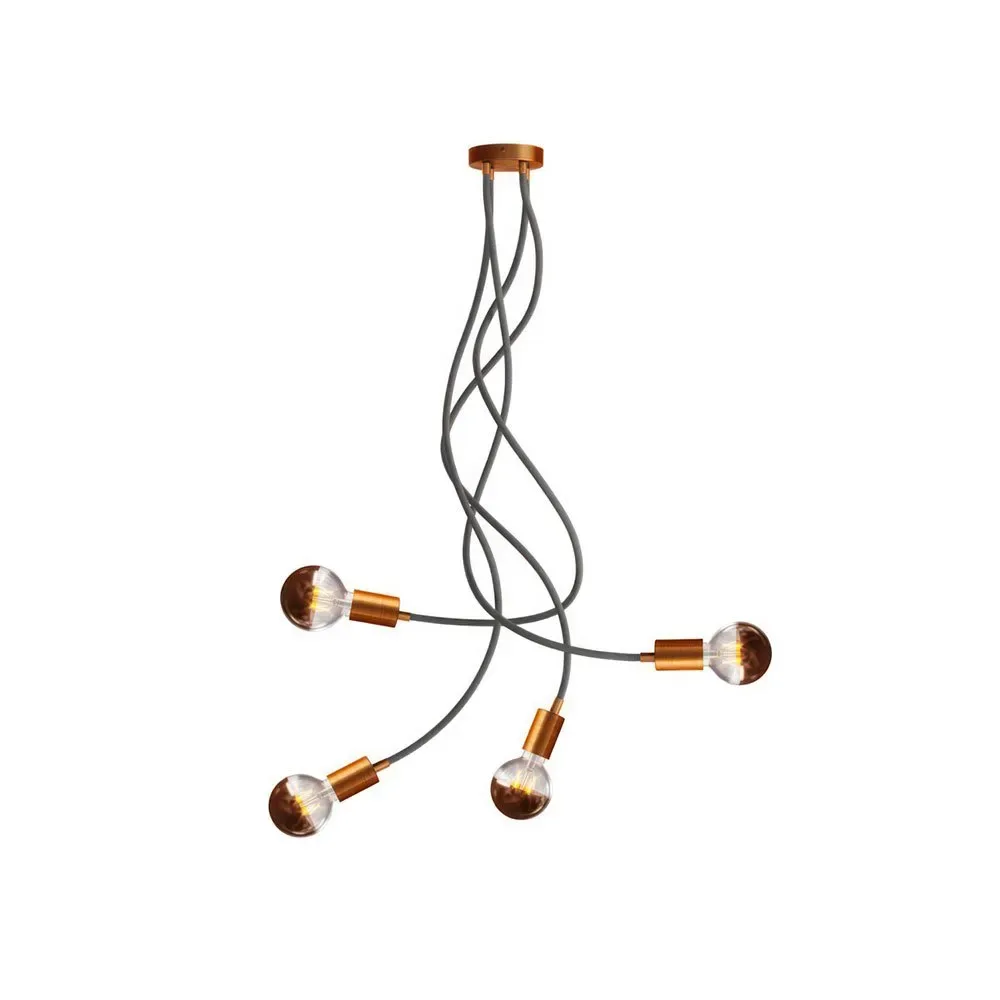 Cables Plafonnier Articulé Flex 90 à Lumière Diffuse Avec Ampoule Led G95-avec Bulb Satin Copper One Size - Creative - FashionsVida