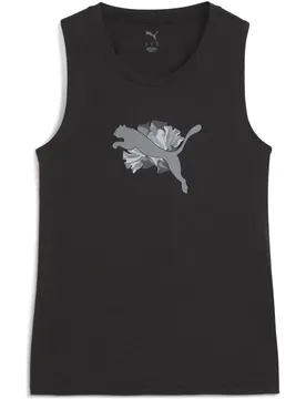 Floral Ribbon Graphic Damen Tanktop, schwarz L