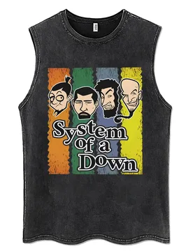 System of A Down Funny Vintage Washed Tank Tops Men's Rock Alternative Metal Sleeveless Vests T-shirt Male Oversized T Shirts - Aliexpress - FashionsVida