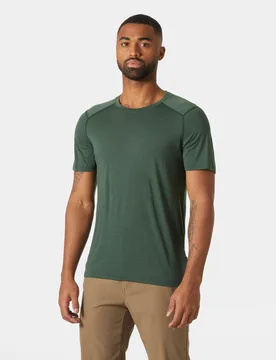 Men's Durawool T-Shirt Green 2XL - Jungle Green - Male - Helly Hansen - FashionsVida
