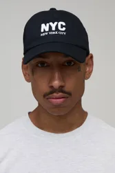 Herren NYC Bestickte Kappe Black