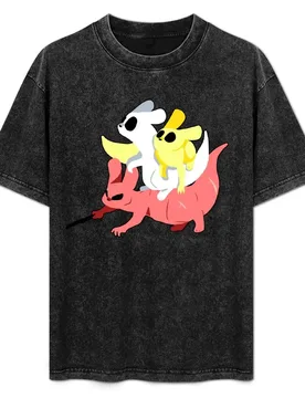 Rain World Stacked Slugcats T-Shirt Novelty Print Casual Tee Shirt - Aliexpress - FashionsVida