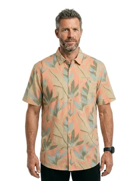 Chemise à Manches Courtes Print Orange Tropicana Big L - O´neill - FashionsVida