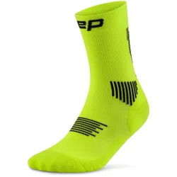 Run 5.0 Mid Cut Herren Socken, grün V