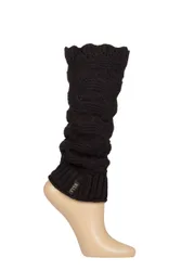 Women's 1 Pair Lace Knit Leg Warmers Black One Size - Black - Size: One Size