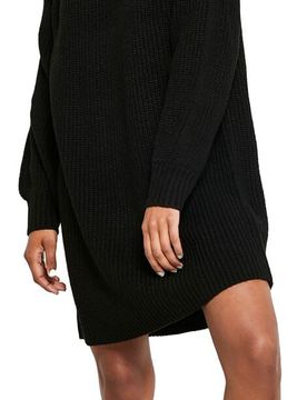 Kleid lang - NMTimmy Knit Dress - XS bis S - für Damen - Größe XS - schwarz - Frauen - female