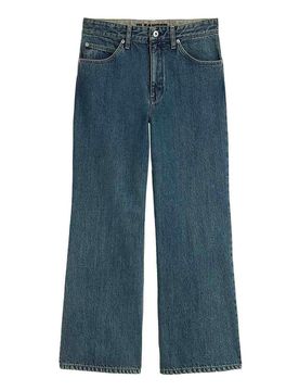 Jeans a gamba larga in denim