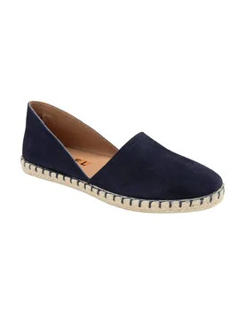 Women's 'Pressen' Suede Flat Espadrille Shoes in Navy Size: 5 - Navy - Size: 5 - RAVEL - FashionsVida