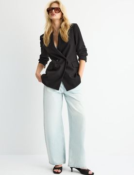 Figurbetonter Blazer Schwarz S
