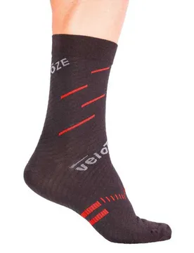 Calzini Active Compression Merino Crew Black / Red