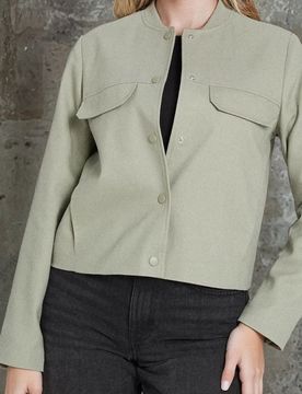 Giacca con viscosa - verde-giallo