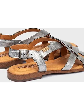 Sandalias planas de mujer de piel con cierre de cremallera - Pikolinos - FashionsVida