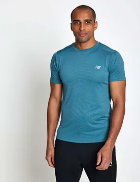 Lightweight Quick Dry Sports T-Shirt Teal male - New Balance - FashionsVida