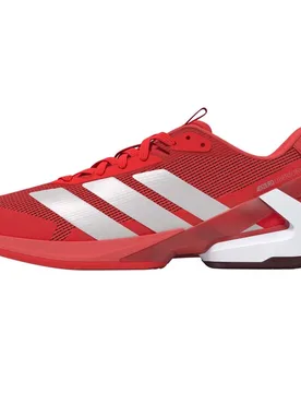 Adizero Ubersonic 5 Hard Court Shoes Lucid Red / Zero Met / Aurrub UK 7 - Adidas - FashionsVida
