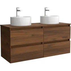 Mueble de baño Bequia con Encimera con Lavabo doble posar