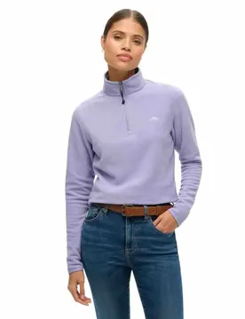 Felpa Con Mezza Zip Polar Fleece Dull Purple L