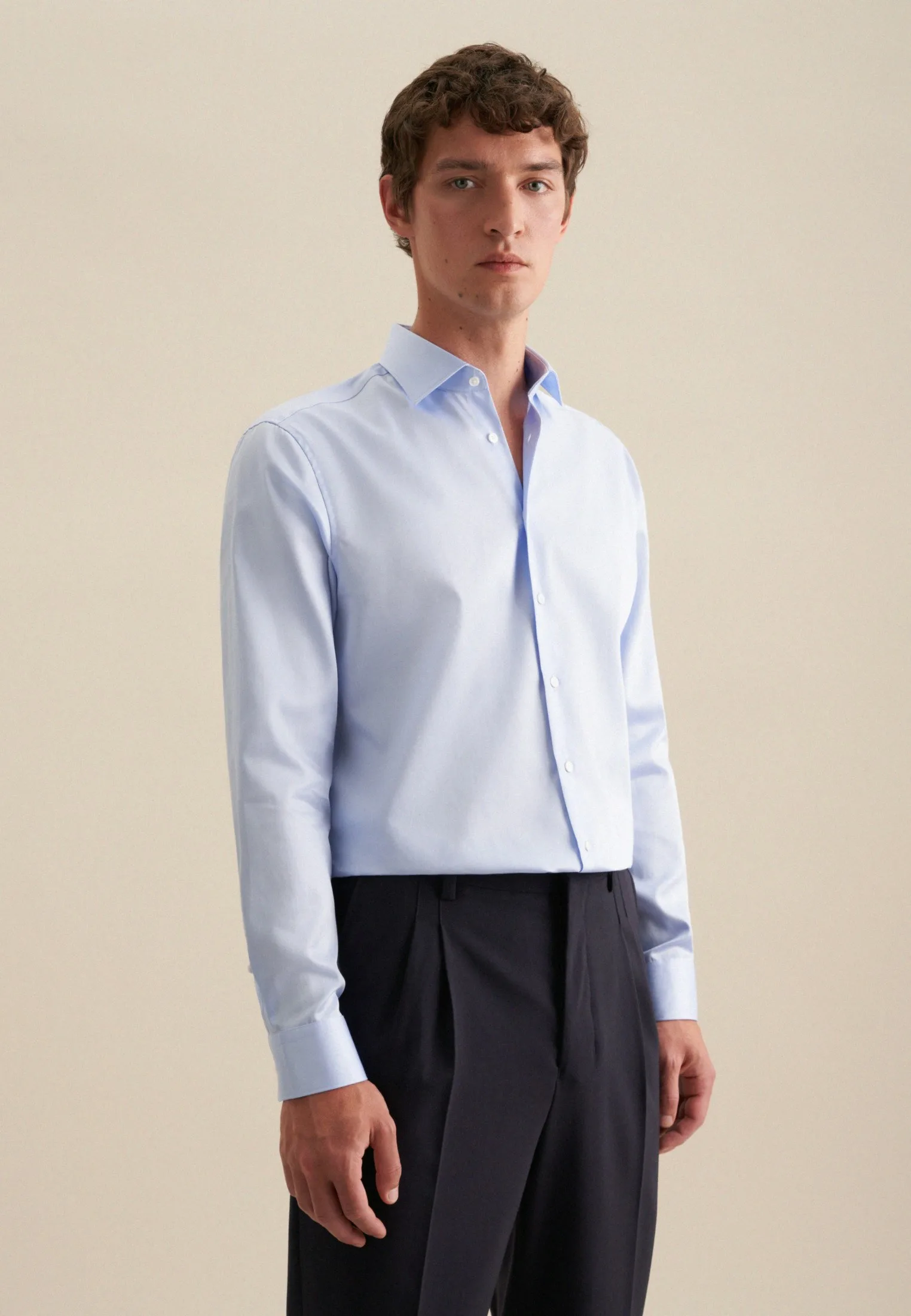 Regular Business Hemd Uni Blau 52 - Seidensticker.com - FashionsVida