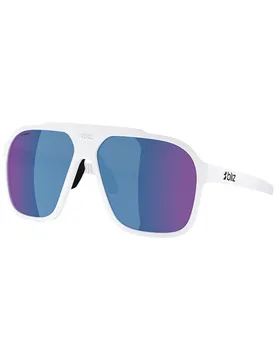 Vielseitige Sonnenbrille A002 White Grey w Blue Mirror Weiß - Bliz - FashionsVida