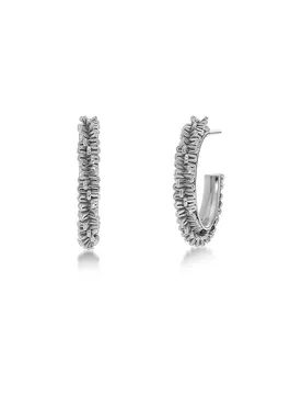 Ohrringe TINSEL CREOLES Small Steel silber damen - Edblad - FashionsVida