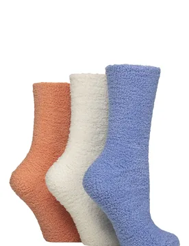 Women's 3 Pair Super Cosy Socks Crisp Winter 4-8 - Multi Coloured - Size: Small - SockShop - FashionsVida