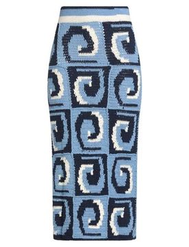 Midi-Rock Damen Hellblau M,S Damen