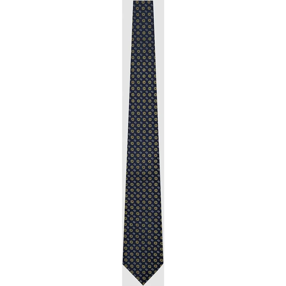 Corbata de hombre de seda jacquard flores - Roberto Verino - FashionsVida