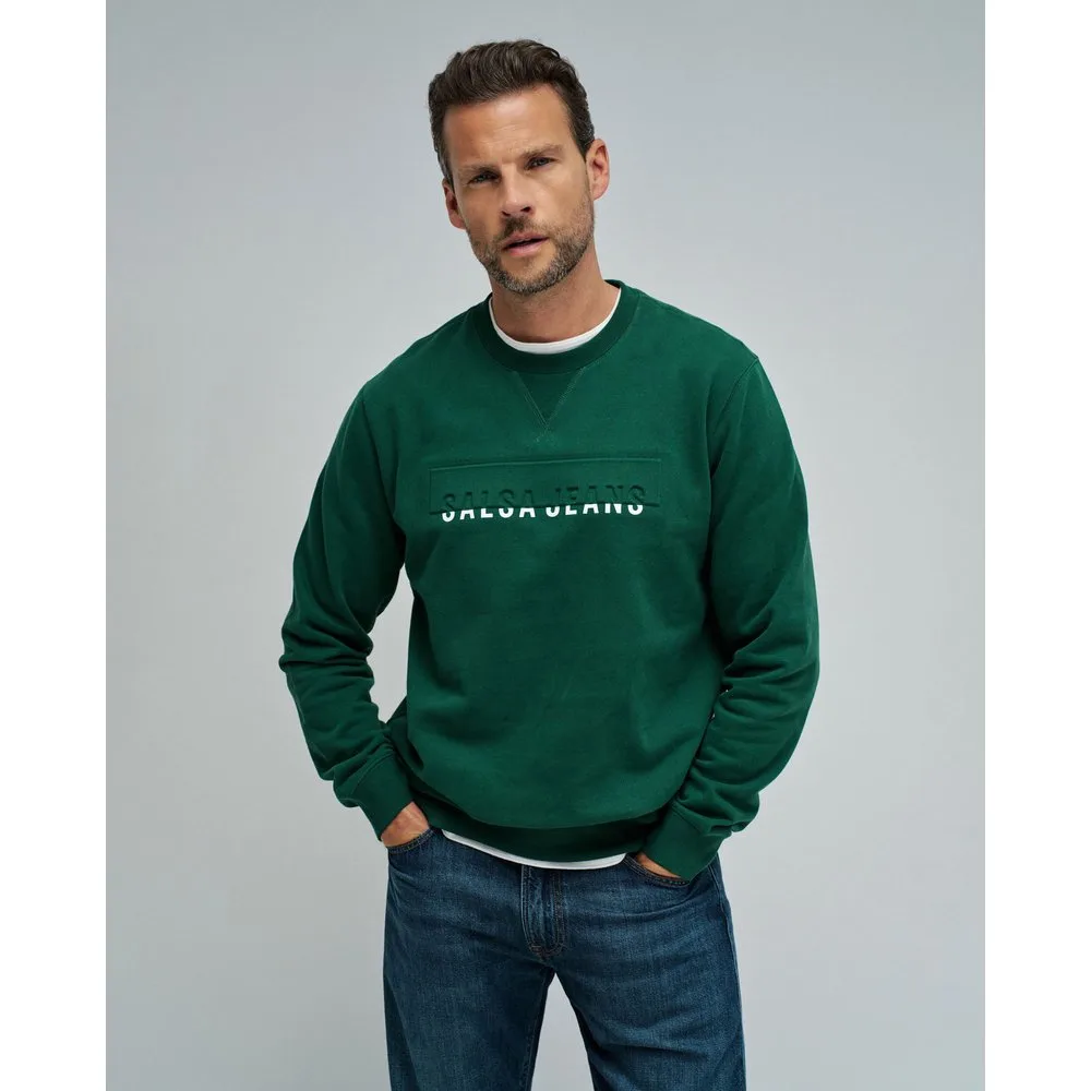 Sudadera sin capucha de hombre con branding - Salsa Jeans - FashionsVida