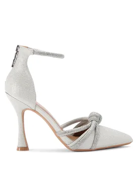 Womens Ava2 Heels - Silver Fabric - Size Uk 5 - KG Kurt Geiger - FashionsVida