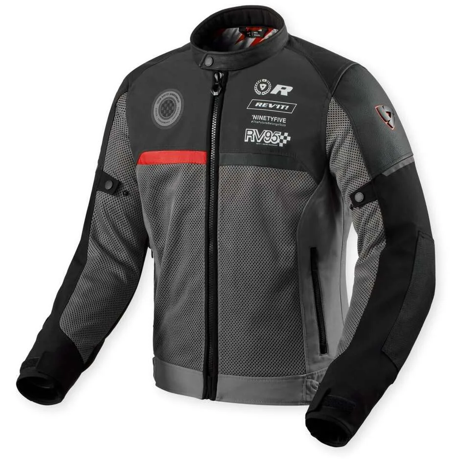 Giacca Moto Swiftblade Nero Rosso taglia XL - Rev'it - FashionsVida