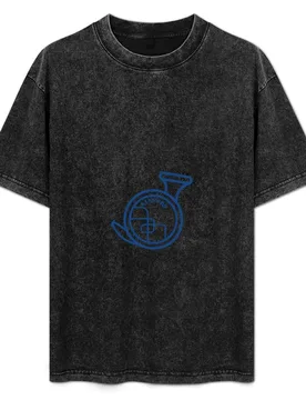Blue french horn T-Shirt Classic Basic Casual T-Shirt - Aliexpress - FashionsVida