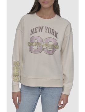 Para mujer. DJ5T1442 Sudadera 89 Jean (XS), Casual, Algodón, Manga larga