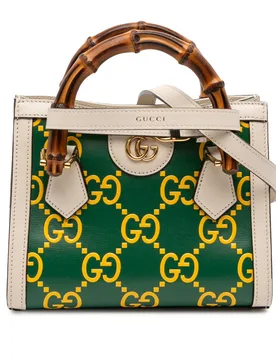Mini Leather Bamboo GG Diana Satchel - Gucci - FashionsVida