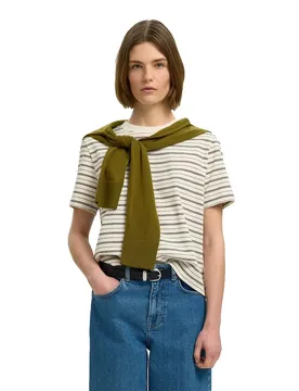 T-shirt à Manches Courtes Et Col En V Essential Delicioso / Multi Stripes S