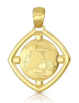 Medaglia Ciondolo da Battesimo Oro Giallo 803321714896
