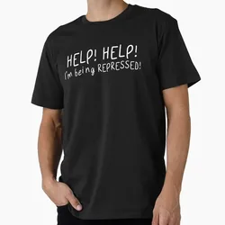 Help! Help! I'm being repressed! Funny Monty Python Gift T-shirt 100% cotton Print Tee Short Sleeve Graphic clothes All size Top