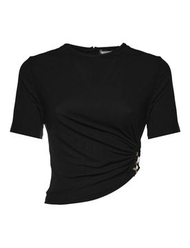 T-shirt in jersey con castoni
