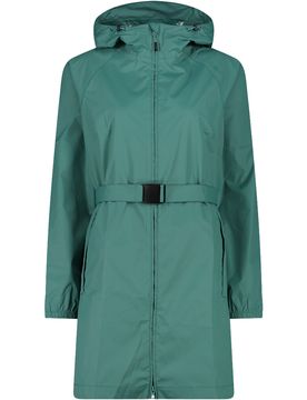 Woman coat rain fix hood chaqueta impermeable mujer Verde (38)