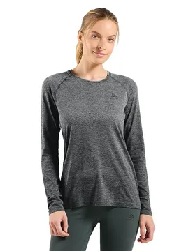 Maglietta A Maniche Lunghe Crew Essential Seamless Stone Grey Melange M