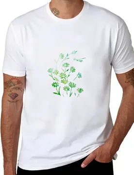 Green Daisies and Dragonflies T-Shirt man t shirt luxury t shirt man plain T-Shirt - Aliexpress - FashionsVida
