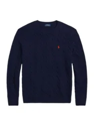 Polo Strickpullover aus Woll-Kaschmir-Mix Schwarz XXL