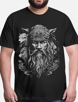 Metal print Viking Gift t shirt Short Sleeve Print Tee Norse Mythology Valhalla Graphic Clothes All size tops S-6XL - Aliexpress - FashionsVida