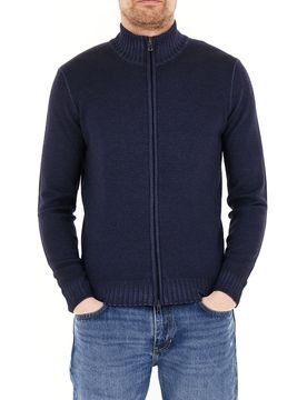 Cardigan con zip BLU NAVY 56