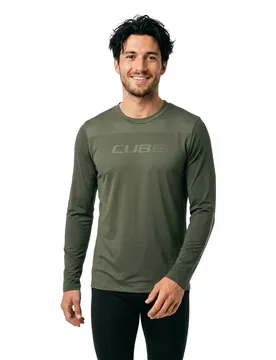 Maglia Da Enduro A Maniche Lunghe Pro Tm Olive - CUBE - FashionsVida