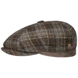 Emil Wool Check Flat Cap Zechbauer by - brown - Female - Size: 60 cm