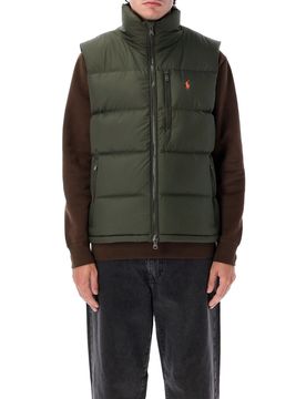 Quilted Ripstop Padded Vest with Stand-Up Collar & Zip Pockets