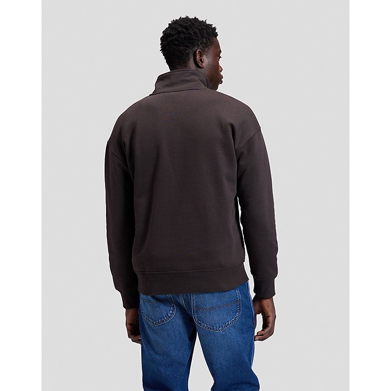 Workwear Relaxed Half Zip Sweatshirt Chocolate Torte Größe XXL male